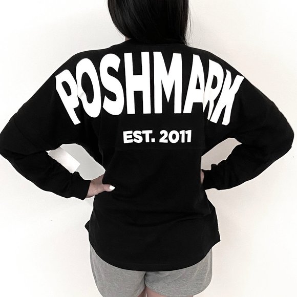 Black Long Sleeve Poshmark Tee - Picture 2 of 5